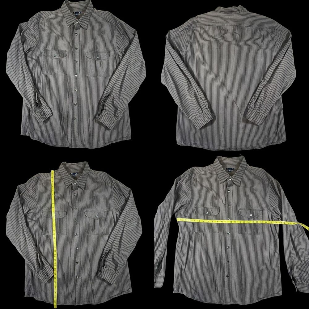 Vintage GAP Mens XL Hickory Stripe Button Up Work Shirt Gorpcore Utility Normcor
